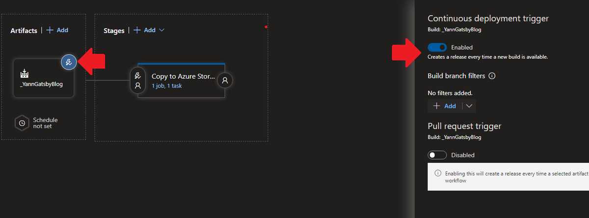 Azure Continuous deployment trigger